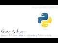 Lesson 2 2 - Lists objects and writing Python scripts