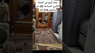شقه للبيع في المحله الكبرى المساحه 60 متر والسعر 210 الف  شقه للبيع في المحله الكبرى المساحه 60 متر والسعر 210 الف