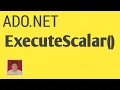 ExecuteNonQuery ExecuteReader ExecuteScalar In Ado Net Part 2 ExecuteScalar with Example