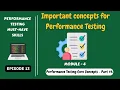 Ep 13 Performance Testing Core Concepts Important concepts for Performance Testing