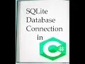 Sqlite database connection in C net PART 1