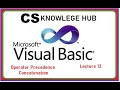 Operator precedence in Visual Basic in Urdu
