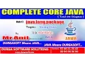 Core Java - java lang package