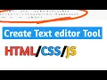 How to create Online HTML Editor like WordPress Hindi JS