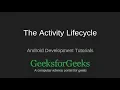 Android Development Tutorial The Activity Lifecycle GeeksforGeeks