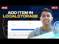 Keep Todo Data After Refresh Adding Local Storage in React