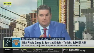 GET UP | Windhorst update latest on Spurs and Knicks starting lineup for Game 3 NBA Finals