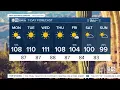 Drying out heating up for most of the week