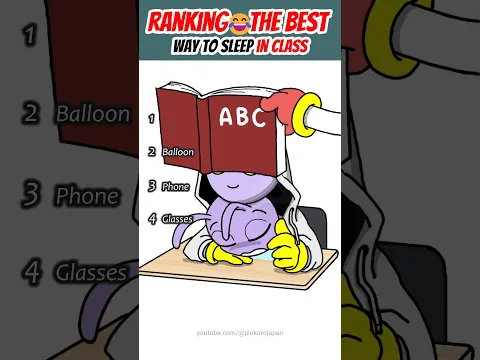 Ranking The Best Way To Sleep in Class😁School Hacks by Genius JAX😎#school #hack #ranking #funniest