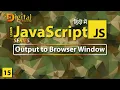Writing Output to the Browser Window JavaScript Tutorial in Hindi