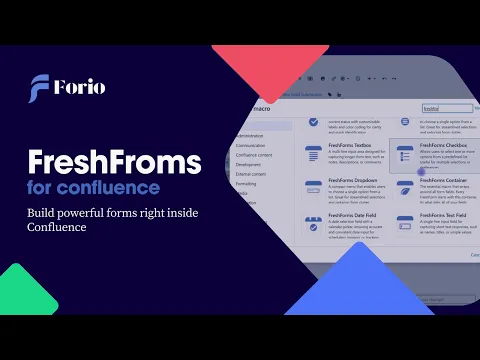 watch FreshForms For Confluence Datacenter video