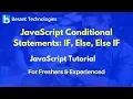 JavaScript Conditional Statements IF Else Else IF JavaScript Tutorial For Beginners