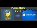 Python Tutorial - Numbers Part 1 Integers Floats and Functions