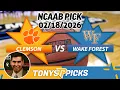 Clemson vs Wake Forest Pick 26 NCAAB Pick Prediction