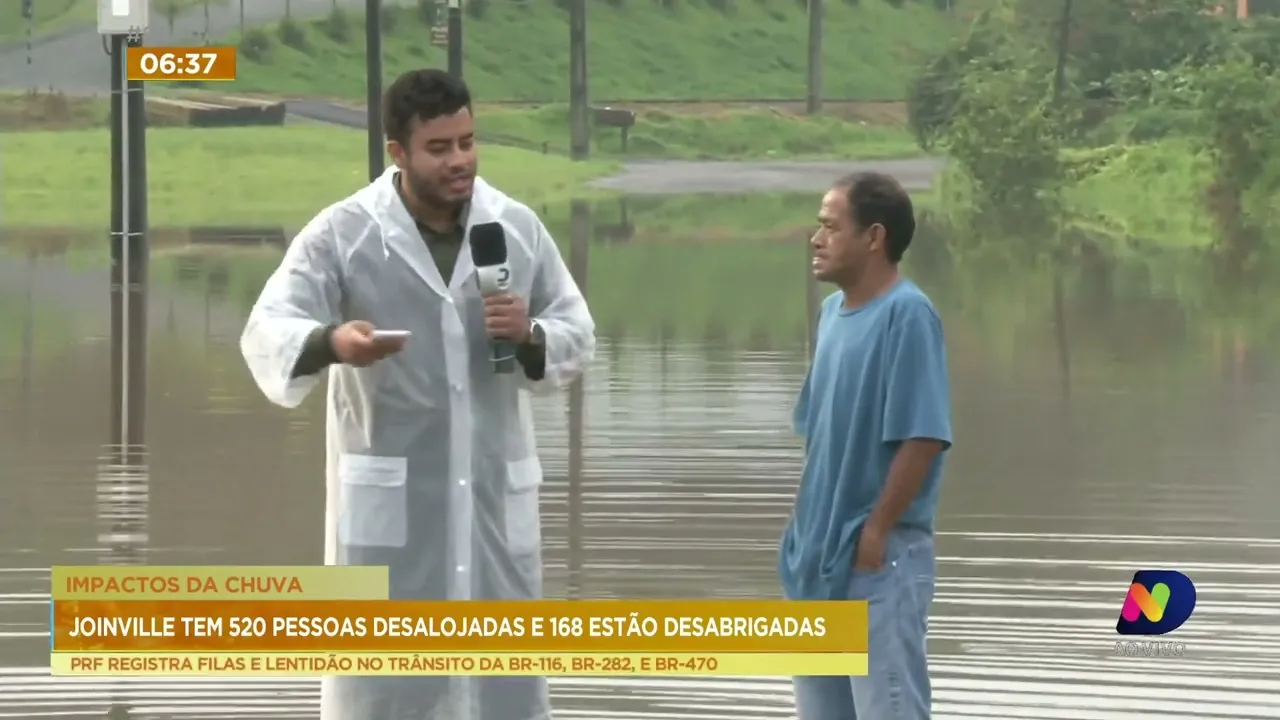 Bairros de Joinville têm pontos de alagamento dificultando a vida das pessoas