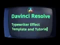 Davinci Resolve Typewriter Effect Template