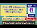 How To Make a live Cricket Score Website using HTML Python Cricket website