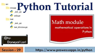 Python Tutorial for Beginners math module in Python