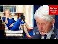 WATCH Bill Clinton Reacts To Jeffrey Epstein s Infamous Blue Dress Painting Of Him