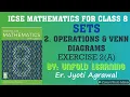ICSE Mathematics Class 8 Solutions A Das Gupta Sets 2-Operations Venn Diagrams Exercise-2 A