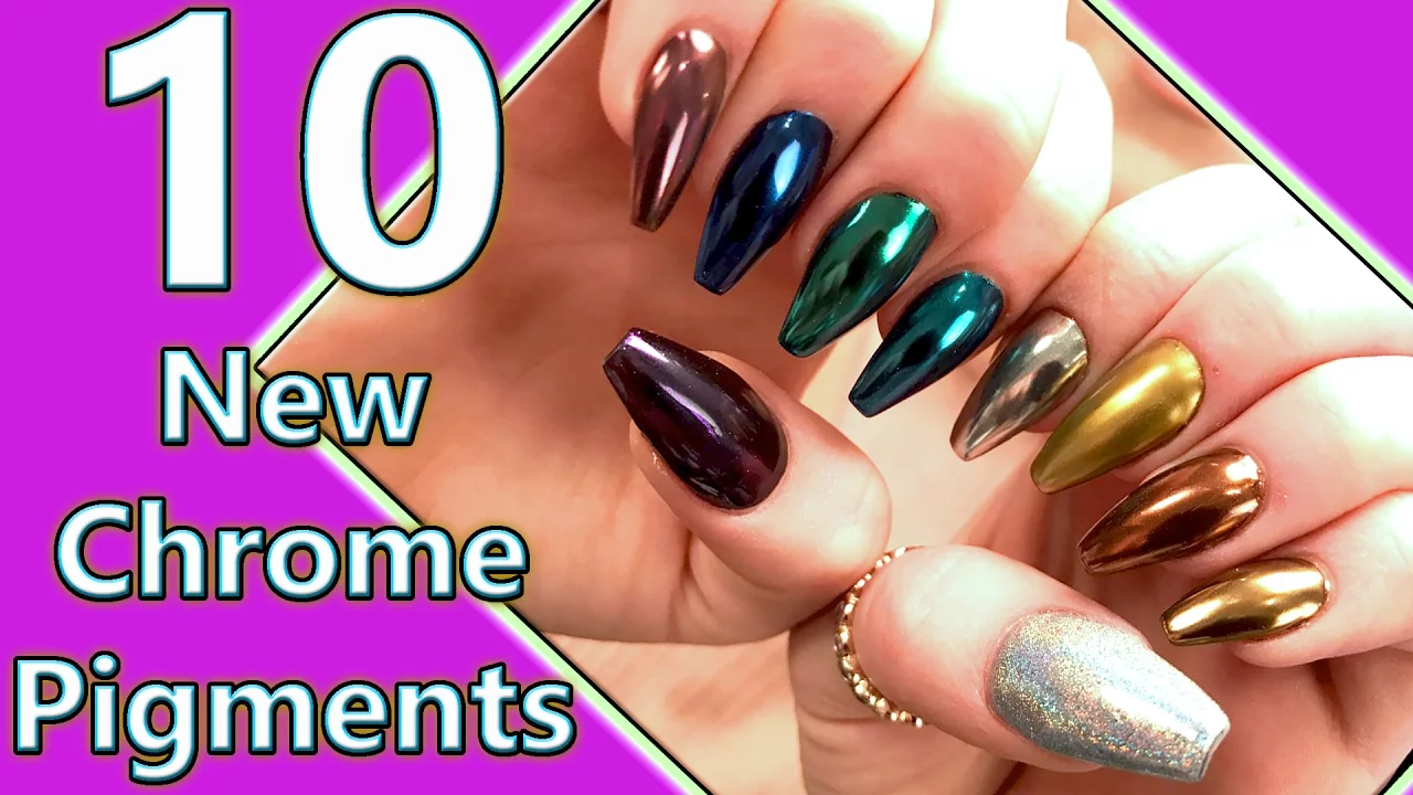 10 Amazing 'No Wipe Top Coat' Chrome Pigment Powders - Magic Colour Changing Powders