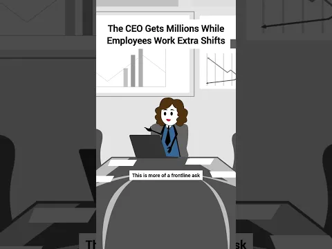 The CEO Gets Millions While Employees Work Extra Shifts #corporate #animation