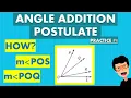 GEOMETRY ANGLE ADDITION POSTULATE EXPLAINED EXAMPLE - OH MATH GAD