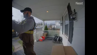 UPS Driver hangs a door tag without making delivery attempt