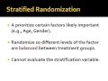 Learn in Sixty Seconds Stratified Randomization