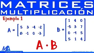Matrix Multiplication Matrix Product Example 1