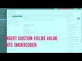 Insert custom field value into shortcode with Shortcoder WordPress plugin