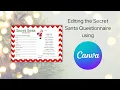 How to edit a secret santa questionnaire in Canva