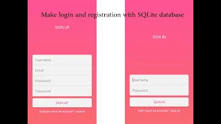 Login and register in android with SQLite database With Source Code