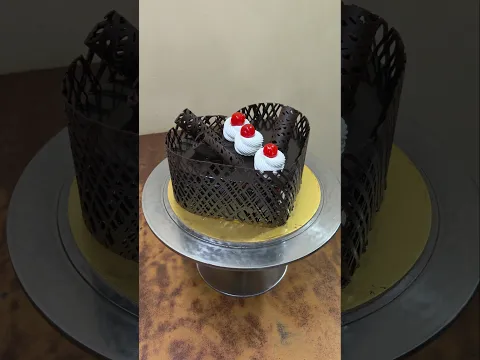 Heart Shape Chocolate Cake #chocolatecake #shorts #viral