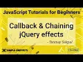 Callback and Chaining in JQuery Effects 2019