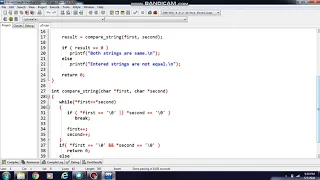 compare two strings using pointer