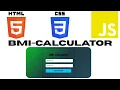 BMI Calculator Project HTML CSS JavaScript