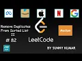 Remove Duplicates from Sorted List II Linked List 82 LeetCode Day 09