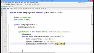 Digital Clock In Java NetBeans