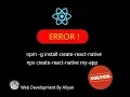 react npm npx error package json file