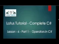 C Sharp complete - Lesson