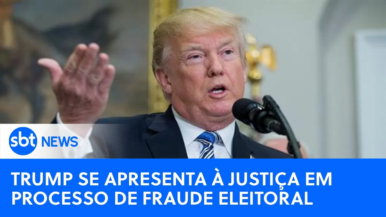 ????SBT News na TV:Trump se apresenta à Justiça; Votação sobre porte de drogas é adiada no STF
