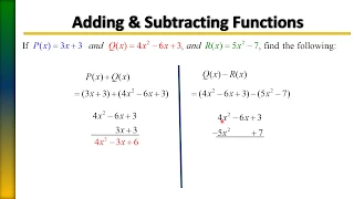 Operations on Polynomial Functions