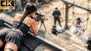 【必看爆燃武俠電影】日軍押送俘虜準備處決，美女狙擊手展現超高槍法，秒殺全場敵軍！#movie #武俠 #動作 #中國電視劇 #武俠片 #激戰#打鬥