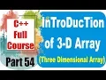 3D Array C intro Part 54 C Programming for Beginner in C Multidimensional Array