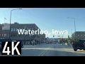 Driving in Waterloo Iowa 4K Street Tour - Downtown Waterloo