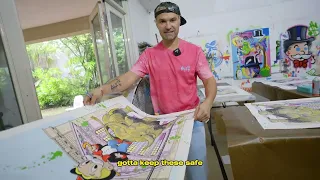 Process of my Wall Street Richie Bull Silk screen print