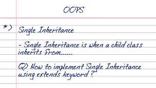 Single Inheritance in Java with Example