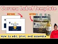 How to Edit Custom Beer Labels with Canva Bottle 6-Pack Label DIY Tutorial Editable Template
