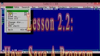 Lesson 2 2 How To Save A Program In C Turbo Cpp Program Saving